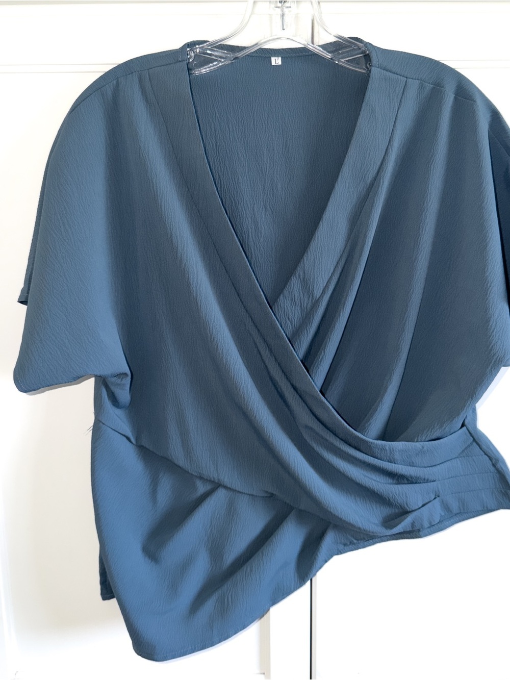 NELSON & PARKER COLLEEN ELEGANT TWO-PIECE SET Large Light Blue Twist-Front Set - Picture 2 of 13
